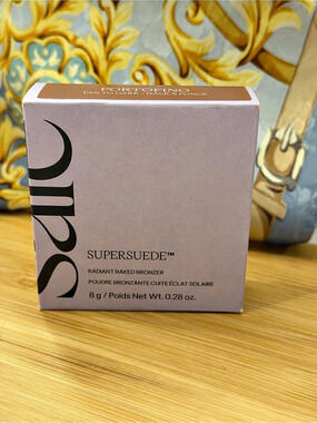 Saie Supersuede Radiant Baked Bronzer In Portofino Tan To Dark NEW 8g .28 Oz